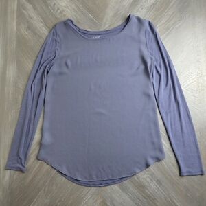 LOFT OUTLET | Women's Lavender/blue | Long Sleeve Top | Size XS